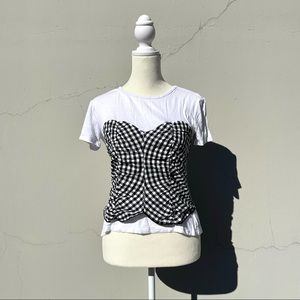 Adorable Gingham Top with Adjustable Back Tie